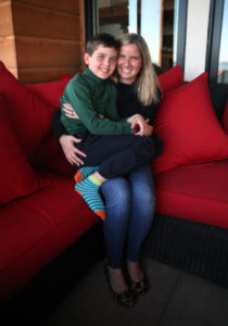 Jack Christensen is photographed with his mother, Jess Franz-Christensen, at their home in Waunakee, Wis., on Oct. 5, 2016. Franz-Christensen says she spend a lot of time helping Jack manage his Type 1 diabetes.