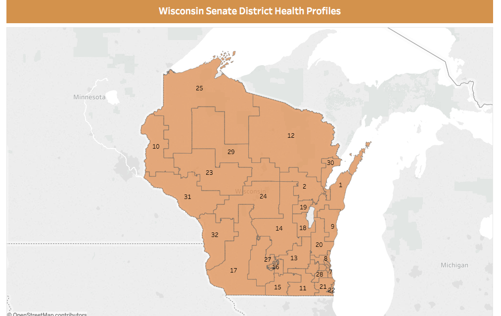 Maps detail health of Wisconsin’s legislative districts